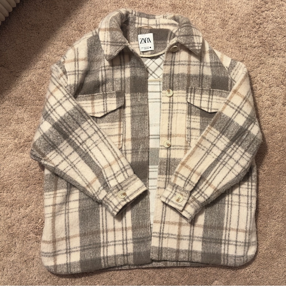 Zara plaid shacket